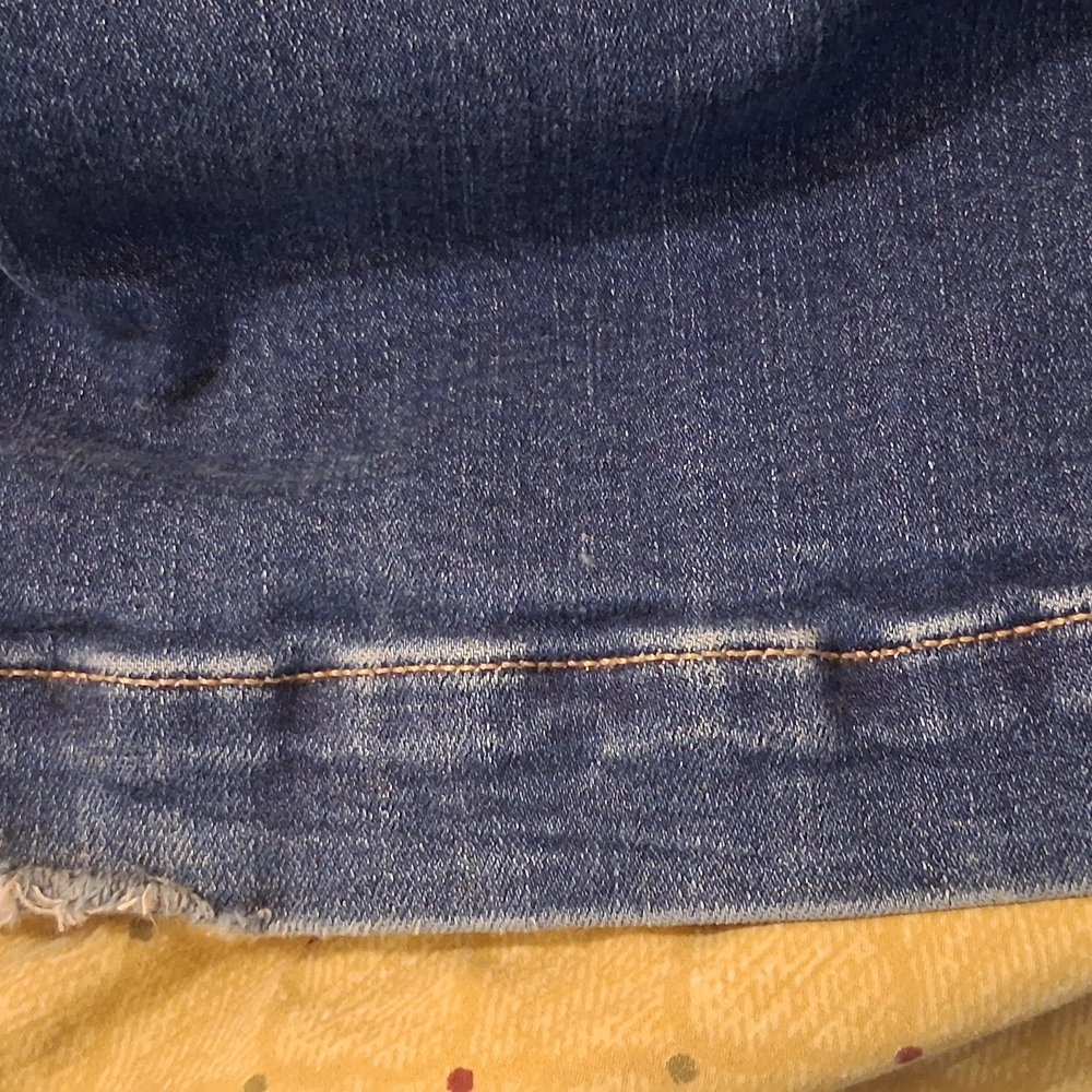 Classic Blue Women's Jeans American Eagle Flare Leg Size O 0296 Minor Wear Cuffs - Picture 6 of 6